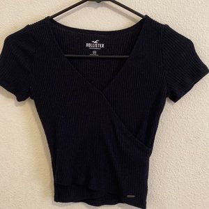 Hollister crossover tight fitted T-shirt. Size xs.